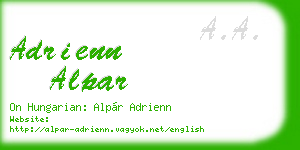 adrienn alpar business card